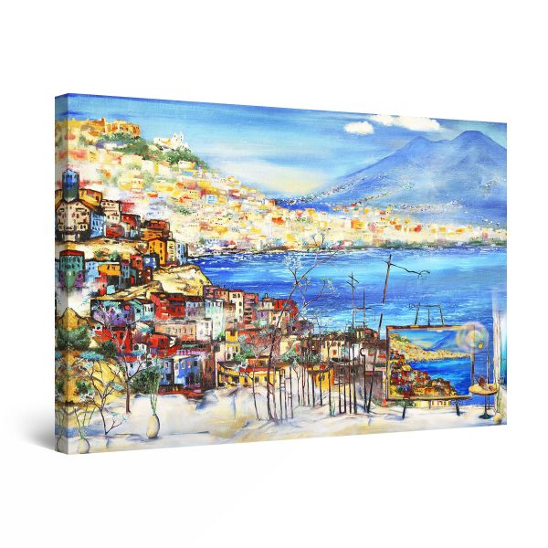 Canvas Wall Art - Amalfi Golf Italy Landscape Painting
