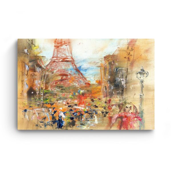 Canvas Wall Art - Eiffel Paris City of Love