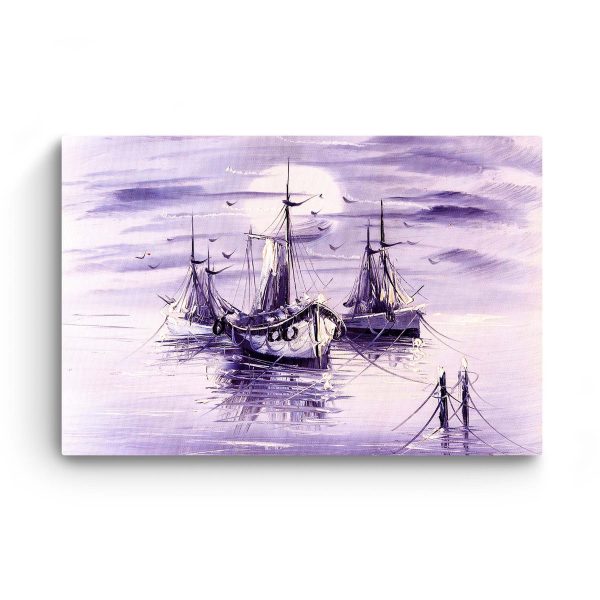 Canvas Wall Art - Purple Down on the Ocean