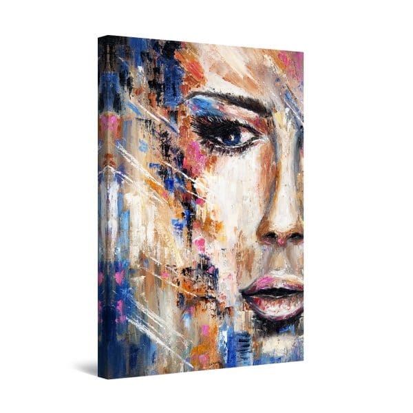 Canvas Wall Art - Abstract - Eva Woman Face, Sensual Lips