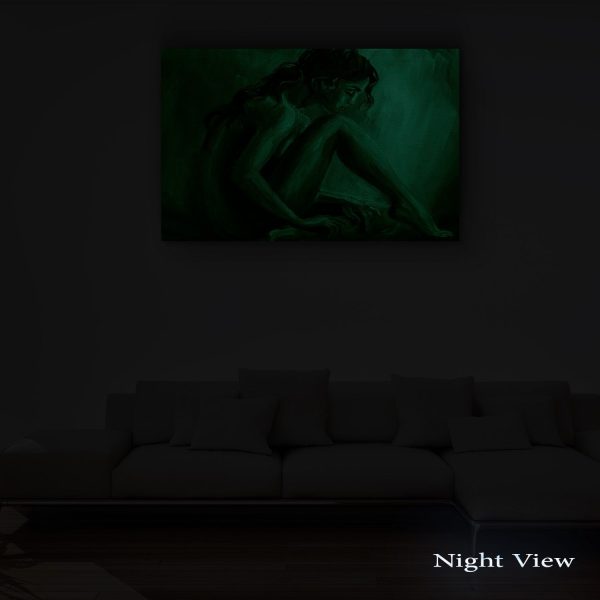 Canvas Wall Art - Sensual Naked Woman Romantic
