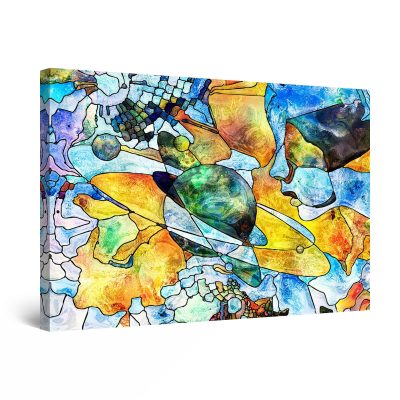 Canvas Wall Art - Abstract - Artistic Vision on the Earth, Planets