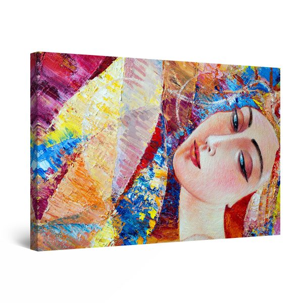 Canvas Wall Art - Sensuality in Art Woman Painting Colored