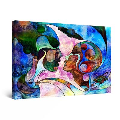 Canvas Wall Art - Abstract - I Shall Look in your Big Blue Eyes