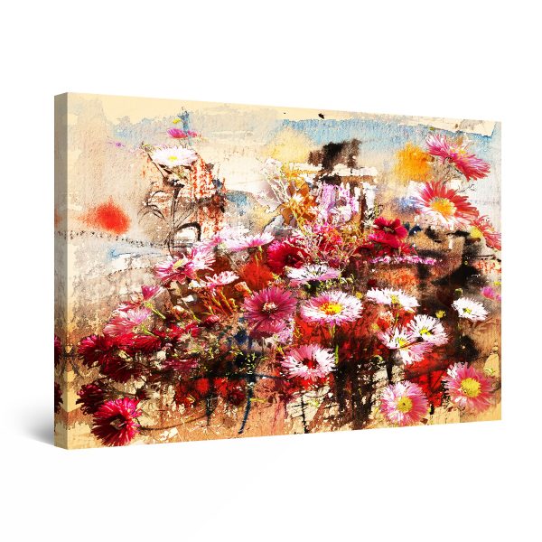 Canvas Wall Art - Red Decor Flowers