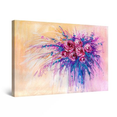 Canvas Wall Art - Abstract Two Visions of the Peony Vase