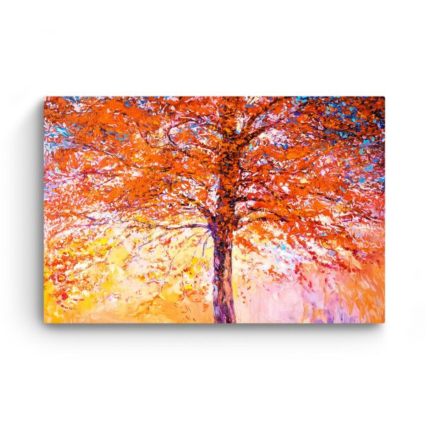 Canvas Wall Art - Tree Red All Around