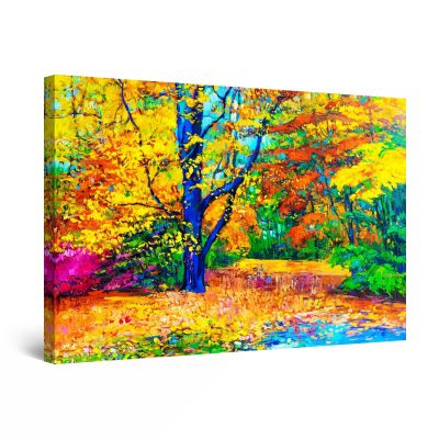 Canvas Wall Art - Happy Colors in the Forest Painting