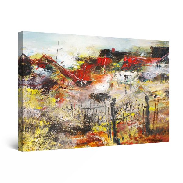 Canvas Wall Art - Colored Rural Landscape