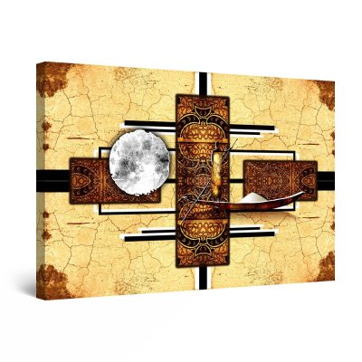 Canvas Wall Art - Abstract Brown Geometry