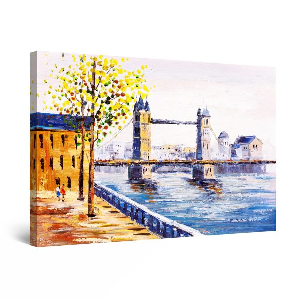 Canvas Wall Art - Tower Bridge London UK Painting