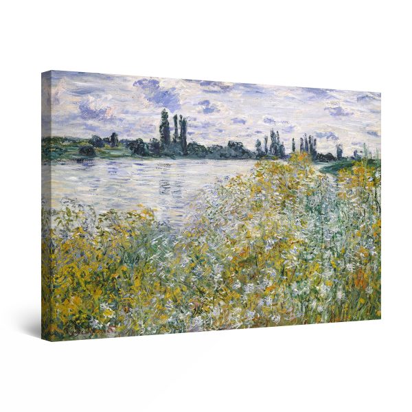 Canvas Wall Art - Green Flora Landscape on the Lake