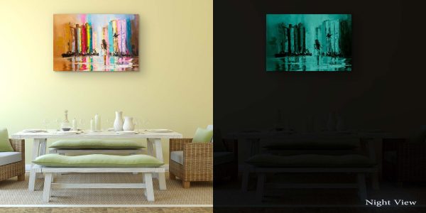 Canvas Wall Art - Abstract - Fashion Colored Decor and Woman