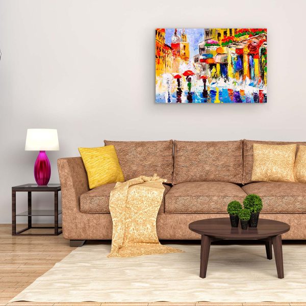 Canvas Wall Art - Abstract - Beautiful and Colored Prague City