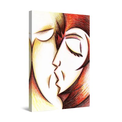 Canvas Wall Art - The Kiss Adam and Eve