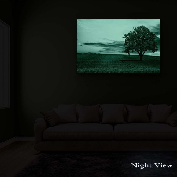 Canvas Wall Art - Surreal Sky and Gren Tree