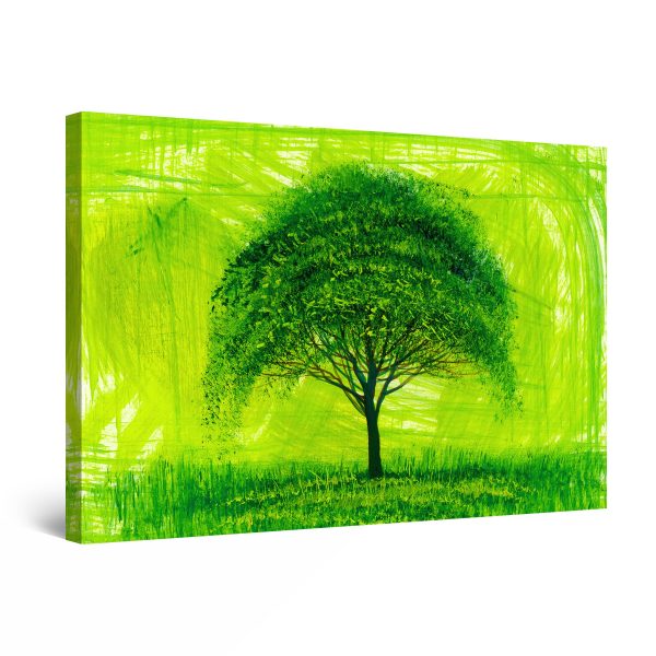Canvas Wall Art - Abstract Green Tree
