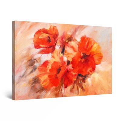 Canvas Wall Art - The Moment of Red Poppies in my House