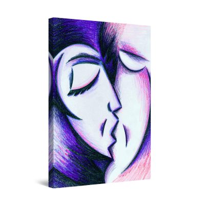 Canvas Wall Art - Purple Kiss Adam and Eve