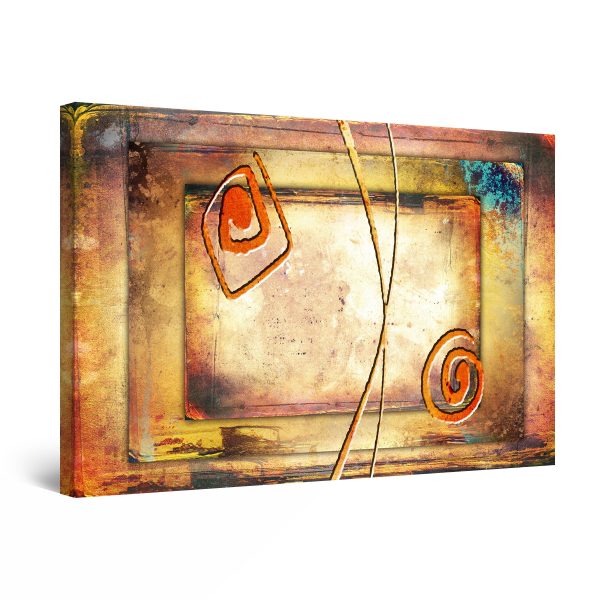 Canvas Wall Art - Abstract Layers Brown Painting