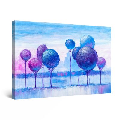 Canvas Wall Art - Abstract - The Blue Trees from my Imagination