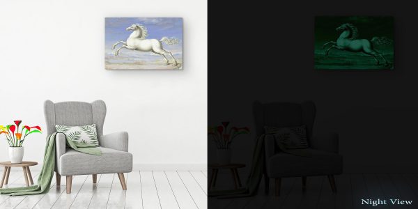 Canvas Wall Art - Pure White Horse For Children Room
