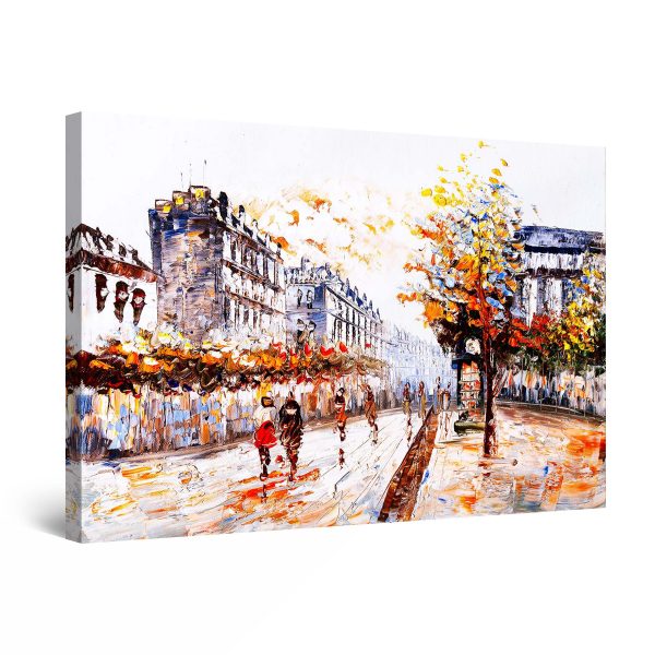 Canvas Wall Art - Old Street in Paris
