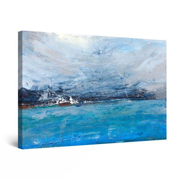 Canvas Wall Art - Deep Blue Sky and Ocean