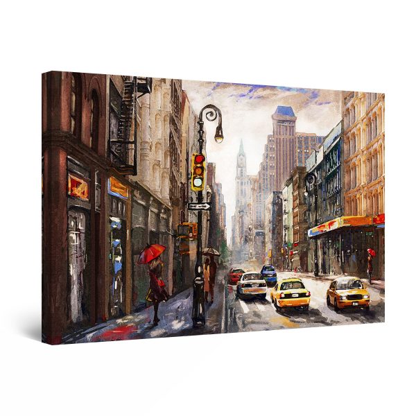 Canvas Wall Art - New York Street Taxi