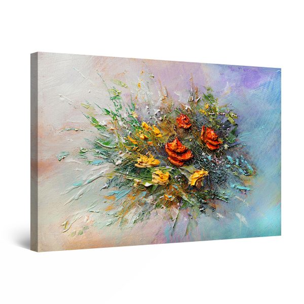 Canvas Wall Art - Abstract Flowers Bouquet for Joy