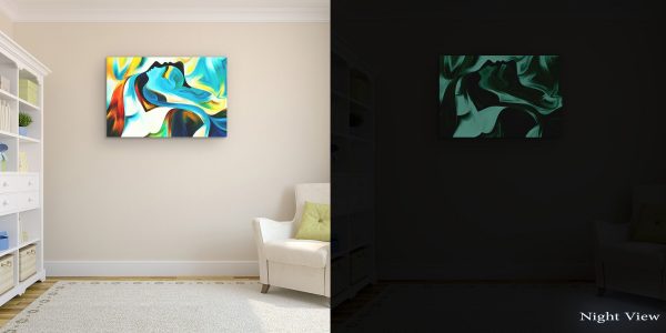 Canvas Wall Art - Woman Meditation Abstract Painting Deep Meaning