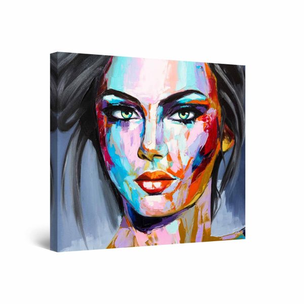 Canvas Wall Art Boldness Woman Emotion 80 x 80 cm