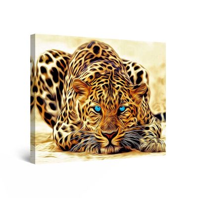 Canvas Wall Art - Leopard, Animals Framed 80 x 80 cm