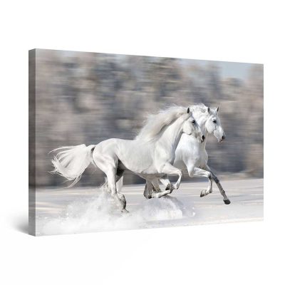 Canvas Wall Art - Horses Running Fast