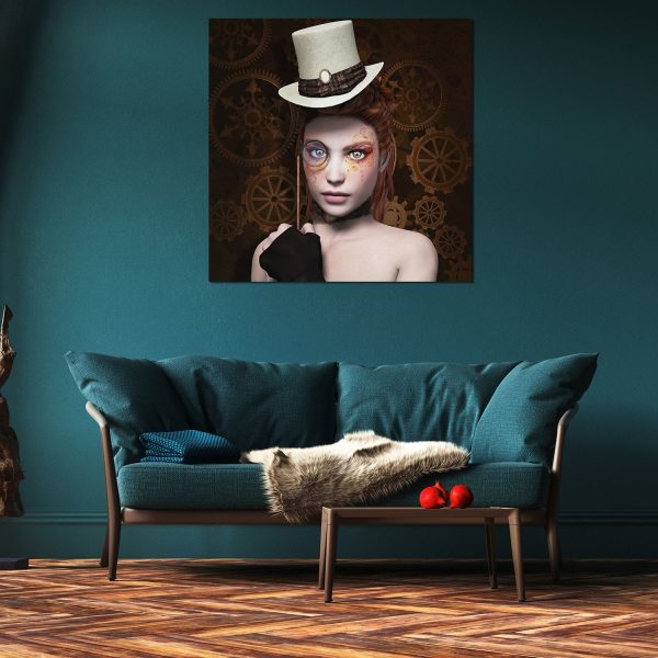 The Woman with The Hat 80 x 80 cm