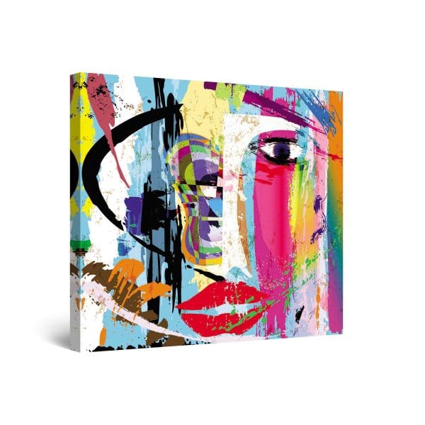 Canvas Wall Art - Abstract Woman 80 x 80 cm