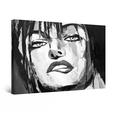 Canvas Wall Art - Black and White Powerful Woman