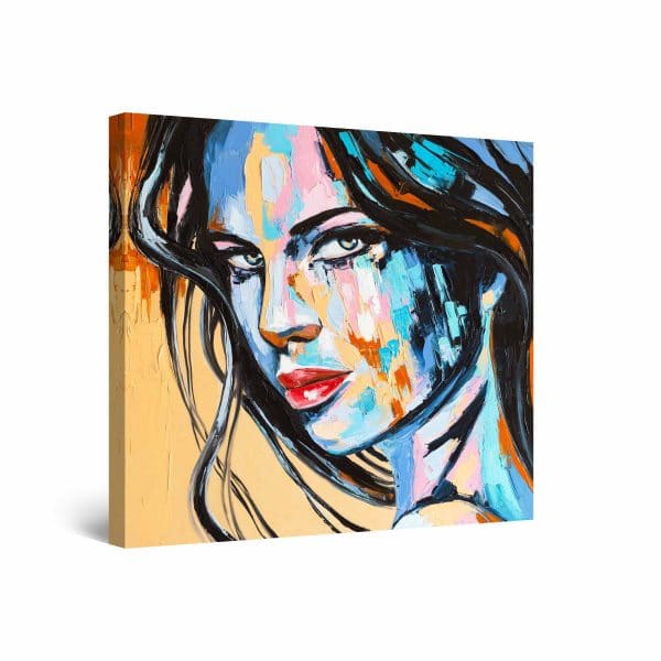 Colored Beautiful Woman 80 x 80 cm