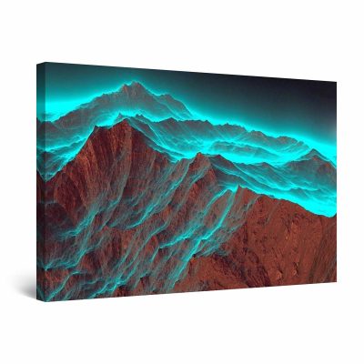 Canvas Wall Art - Sparkling Fog on The Mountain Painting