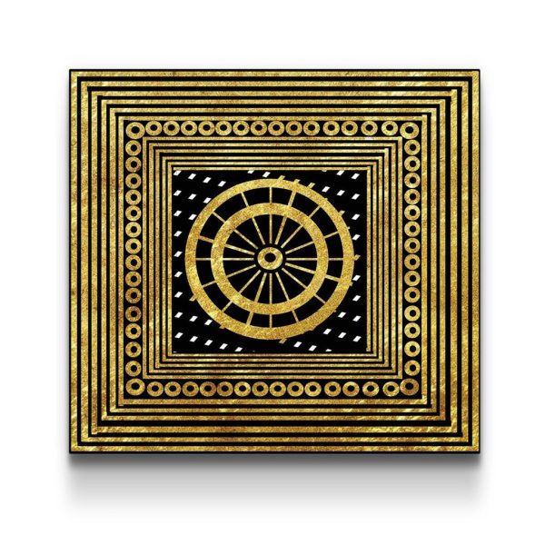 Gold Arabic Pattern 80 x 80 cm