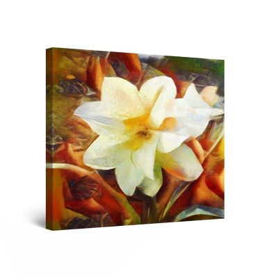 Canvas Wall Art - Purity of White Flowers 80 x 80 cm