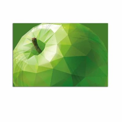Plexiglass Wall Art - Stylized Green Apple Decor  60 x 90 CM