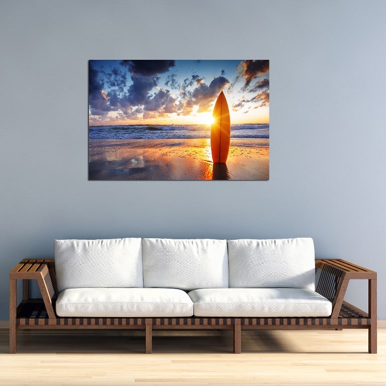60x90 Framed Sunset Beach Sea Modern Canvas Art Painting Print Wall Picture 