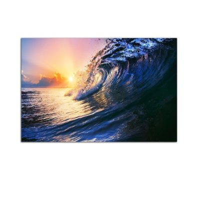 Plexiglass Wall Art - Navy Blue Wave Decor  60 x 90 CM