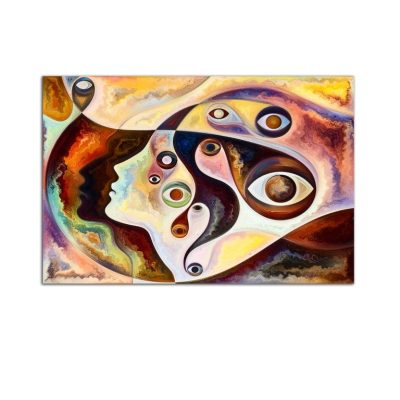 Plexiglass Wall Art - Abstract Vision in Shades of Brown Decor  60 x 90 CM