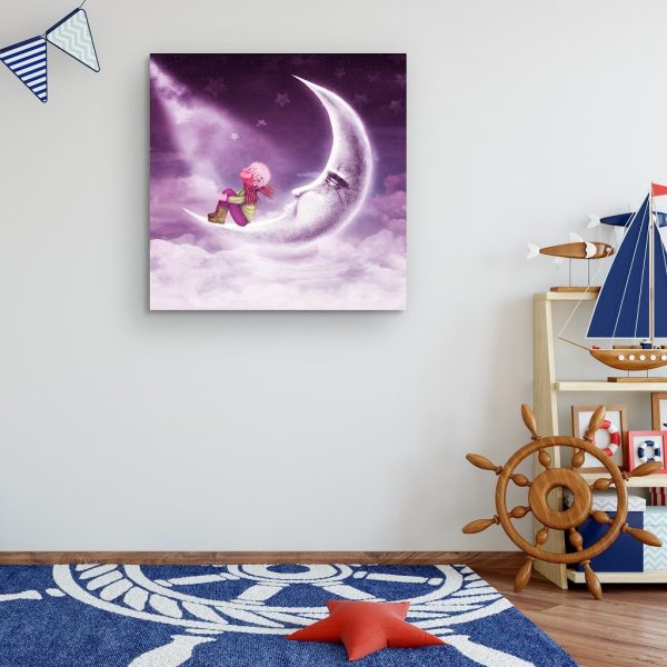 Baby Dream, Up to The Moon 80 x 80 cm