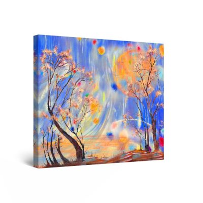 Canvas Wall Art - As I See My Blue World 80 x 80 cm