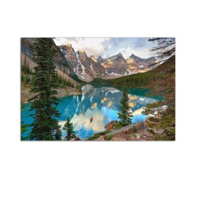 Plexiglass Wall Art - Lake Between Mountain Ridges Decor  60 x 90 CM