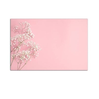 Plexiglass Wall Art - White Bridal Flower Decor  60 x 90 CM
