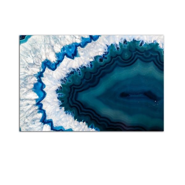 Plexiglass Wall Art - Dark Blue Agate Section Decor  60 x 90 CM